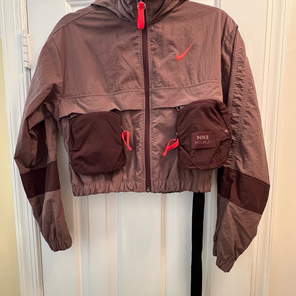 Nike Maroon Hooded Jacket